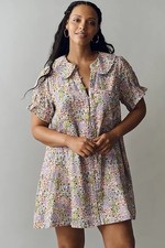 Pilcro By Anthropologie The Keira Collared Button-Front Mini Dress NWT Size M picture