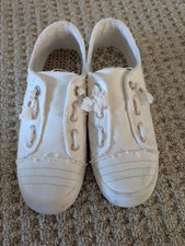 Women’s Size 7 Blowfish Malibu Frayed Canvas Sneakers Slip-On White SHOES picture