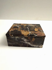 Vtg Pier 1 Marble Trinket Stash Box Vintage Heavy Marble-5