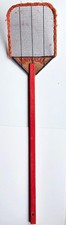 1930's Antique Red Wooden Handle Wire Mesh Universal New Old Store Stock Fly Swa picture