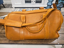 Parker Clay Brown Leather Duffle Bag Adjustable Straps Made in Ethiopia picture
