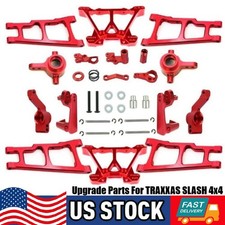 Aluminum Full Metal Upgrade Parts For TRAXXAS SLASH 4x4 1/10 RC Truck Car Red US picture