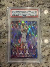 2023-24 Panini Nba Hoops Premium Stock - Hoopla SGA #4 Blue Seismic Prizm 89/99 picture