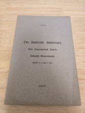 1908 200th Anniversary Of First Congregational Church Falmouth Massachusetts picture