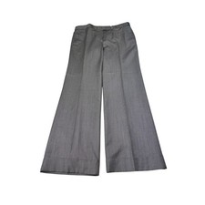 J.Crew City Fit Wool Cashmere Wide Leg Trousers Grey Check Womens Size 10 34X32 picture