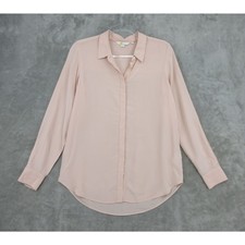 Boden Blouse Womens Size 6 Light Pink Silk Quiet Luxury Minimalist Office Career picture