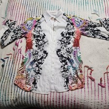 Etro Milano Women 44 Floral Paisley Button Down Shirt Long Sleeve Blouse Italy picture