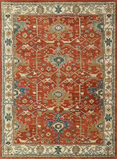 100% Wool Rug| Hand Tufted Pottery Barn Channing Red Area Rug | Living Room Deco picture
