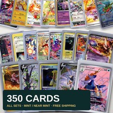 Pokemon TCG 350 Card Lot - Commons Uncommons Rares Holo Mixed Sets - Free S/H picture