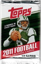 2011 Topps NFL Football Cards Retail Foil Pack 12 Cards Factory Sealed Pack picture