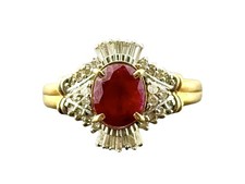 Beautiful Antique 14k Gold Ruby and Diamond Ring picture