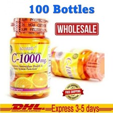 100 Pcs.AUTHENTIC ACORBIC VITAMIN C-1000 MG Radiant Skin Fast ship DHL express picture