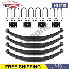 7000lb 7K Tandem Trailer Axle Suspension Kit 3500lbs 6 Leaf Springs + U-bolt Kit picture