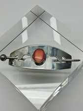 Vintage Taxco Mexico 925 Sterling Silver Modernist Hair Side Clip Pin TV-1 28g picture