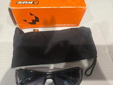SPY Optics CLINT Sunglasses Black Frame Gradient Smoke Lens Sport Wrap Authentic picture