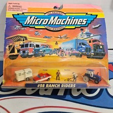 Vintage 1997 Micro Machines #28 Ranch Riders 75030 Galoob Sealed Rare Set picture