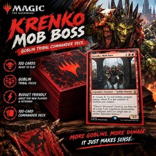 MTG Krenko Mob Boss Commander Deck 100 Card Goblin Tribal Pre-Sleeved + Deck Box picture