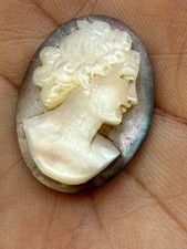 Antique Loose Shell Cameo Mother Of Pearl In Oval Shape 51E picture