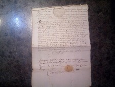 OLD LETTER from 1727 picture