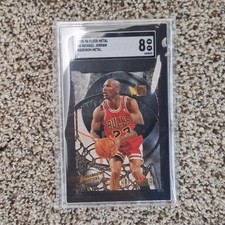 Fleer 1995-96 Metal Michael Jordan Maximum Metal #4 SGC 8 Graded Bulls picture