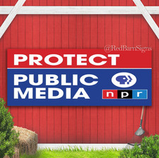 Protect Public Media Indoor Outdoor Banner Sign with grommets picture