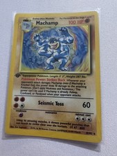 Pokemon Machamp 8/102 1st Edition Base Set Holo Rare WOTC 1999 Vintage MP Card picture