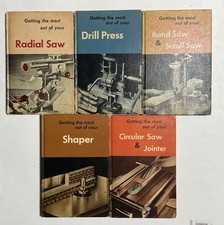 Lot of 5 vintage DELTACRAFT LIBRARY WOODWORKING MACHINE BOOKS 1950s Rockwell picture
