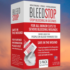 BleedStop™ First Aid Powder for Blood Clotting, Trauma Kit - 5 PK (15g) Pouches picture