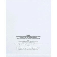 14 x 20'' - 1 Mil Flat Suffocation Warning Poly Bags, 1000PK 3 Languages picture