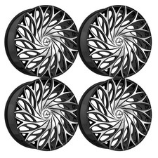 (Set-4) Azara AZA-525 20x8.5 5x112/5x114.3 35mm Black Machined wheels rims 20 picture