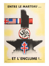 Allied poster / World War II Propaganda and Jean Carlu’s Free French Signed picture