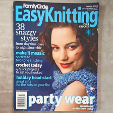 Family Circle Easy Knitting Holiday 2003 Illustrated Magazine Knitting Crochet picture