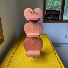Vintage Triple Country Heart Step Shelf picture