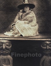 1900/72 EDWARD CURTIS Native American Indian Chiefs Daughter w Nose Ring Photo picture