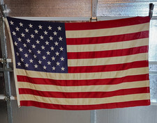 VTG Annin Defiance American Flag 50-Star 100% Sewn Cotton Bunting USA 6' X 4' picture