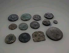 Lot of 13 Ancient Roman Greek Coins - Septimius Severus Sestertius Justinian Mix picture