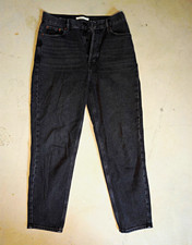 PacSun Women's Gray Dark Wash High Rise Slim Skinny Button Fly Denim Jeans picture