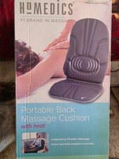 Homedics Portable Back Massage Cushion Heated Relaxing Vibration VC-110 NEW picture
