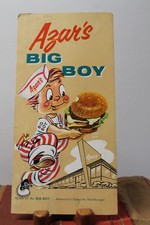 Vintage Azar's Big-Boy Tri-fold Menu picture