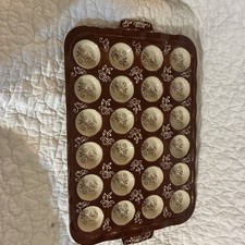 Temptations by Tara Old World Red Bakeware 24 Mini Muffin - Cupcake Pan picture