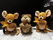 GUND Field Mice & squirrel Plush Stuffed Animals Lot of 3 Vintage 1988 MPN 88338 picture