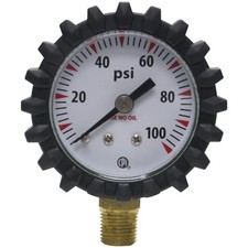 Uniweld G49D 1-1/2-Inch 100 PSI Oxygen Replacement Delivery Gauge with Protectiv picture