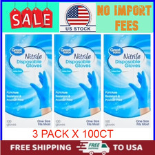 3PACK Great Value Nitrile Disposable Gloves, One Size, 100 Count picture