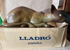 Rare LLADRO Prowling Cat Model #12001 w/ Original Box picture