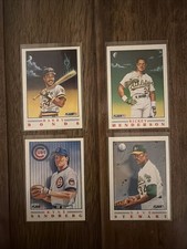 1991 Fleer Pro Visions insert set Cards 1-4 Henderson Bonds Sandberg Stewart picture