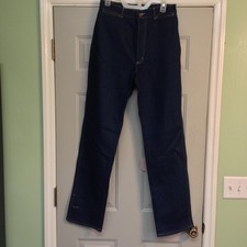 Vintage 70s Lee Ms Rider Jeans 16 Straight Dark Denim Never Worn United Garment picture