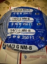 14/3  Wire NM-B/250 Ft. Solid 100% COPPER indoor With Ground= Romex picture
