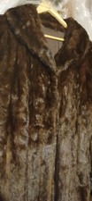 VINTAGE Mink Fur Mahogany Brown Full Length Coat picture