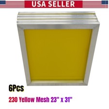 6Pcs Aluminum Silk Screen Frame - 230 Yellow Mesh 23