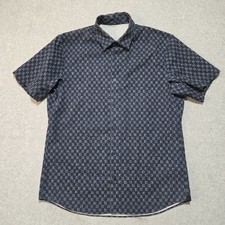 Lululemon Airing Easy Shirt Short Sleeve Button Down Geometric Pattern  LARGE  picture
